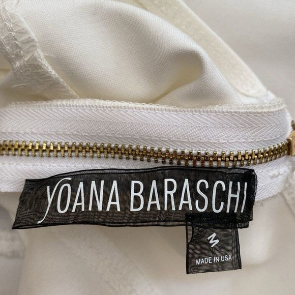 YOANA BARASCHI White Mesh Panel Sheath Dress M - Picture 9 of 10